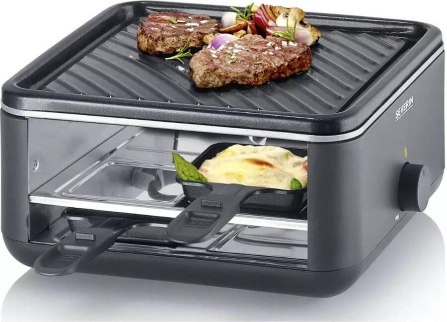 Severin RG2360 Raclette Grill 4-Persoons Gourmet met Keramische Coating 800 Watt