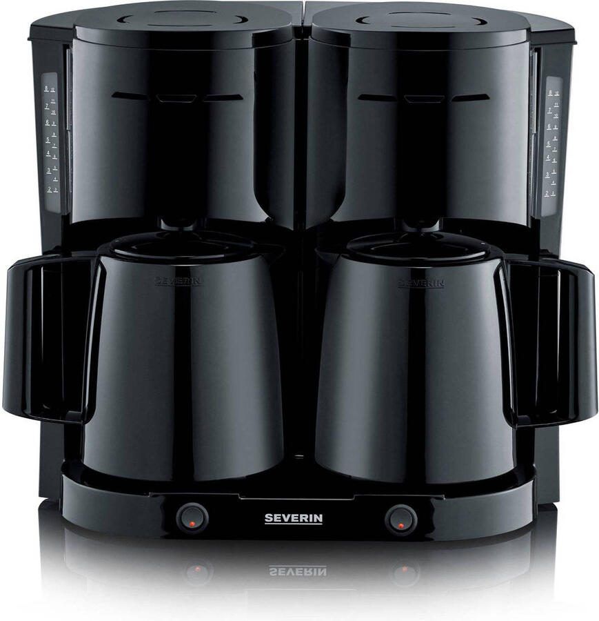 Severin Duo Koffiezetapparaat 2x 8 Koppen KA 9315 zwart