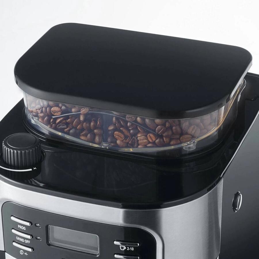 Severin KA 4810 Filter Koffiezetapparaat met bonenmaler Glazen kan Aromaselectie Zwart Rvs - Foto 3