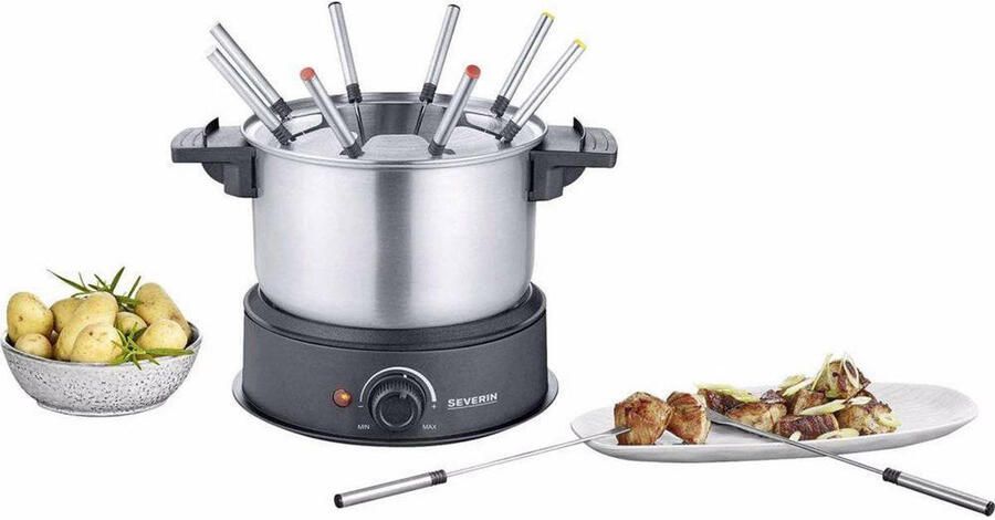 Severin Fondue 1 4 Liter Rvs Zwart 8 Pers 1500 W - Foto 3