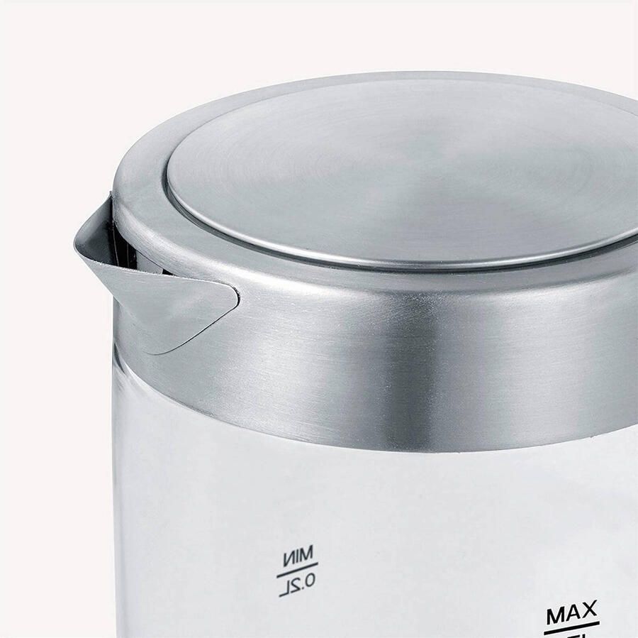 Severin WK 3472 Waterkoker electrisch glazen kan 0.5l zilver zwart - Foto 5