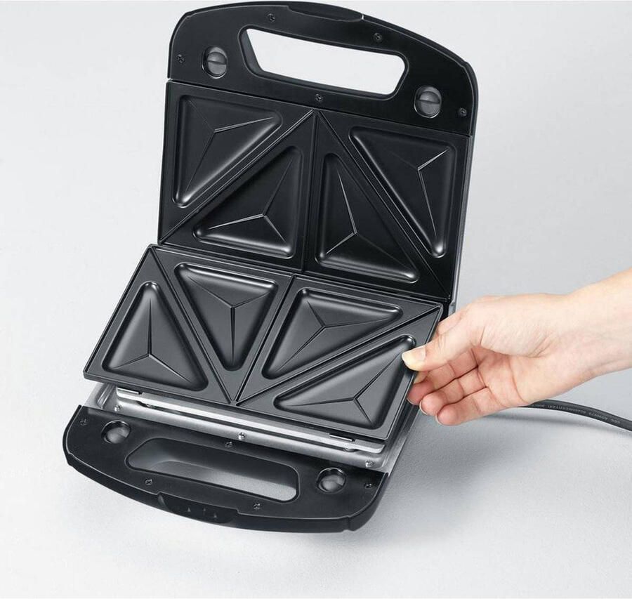 Severin 3-in-1-sandwichmaker SA 2968 Antiaanbaklaag 3-in-1-functie door verwisselbare bladen warmte-isolerende grepen - Foto 5