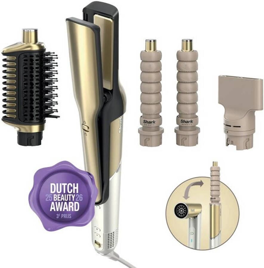 Shark Glam Multistyler 4-in-1 voor steil & golvend haar föhn HD6041SEU - Foto 2