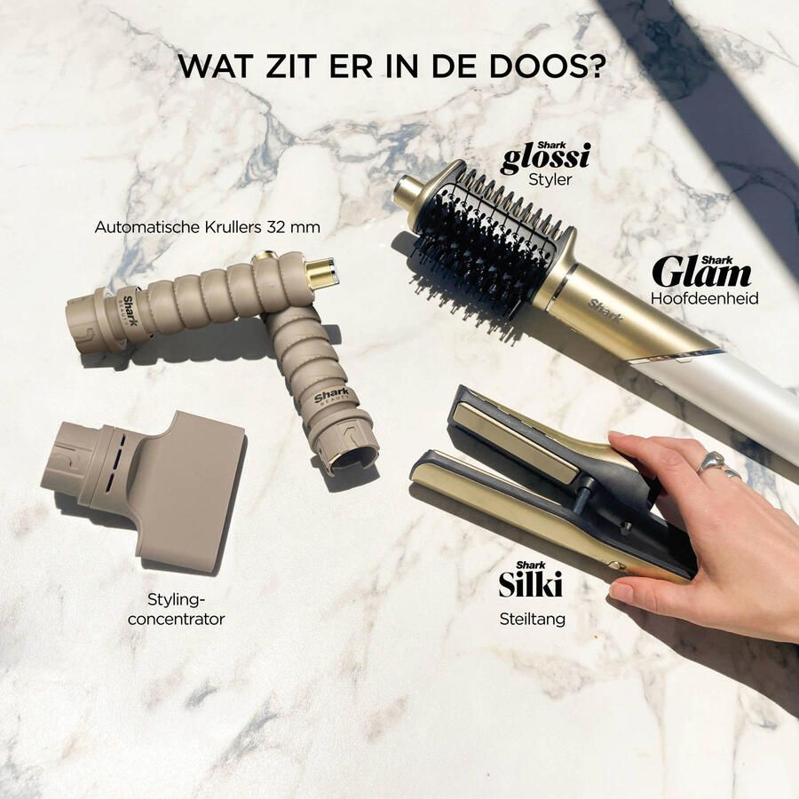 Shark Glam Multistyler 4-in-1 voor steil & golvend haar föhn HD6041SEU - Foto 3