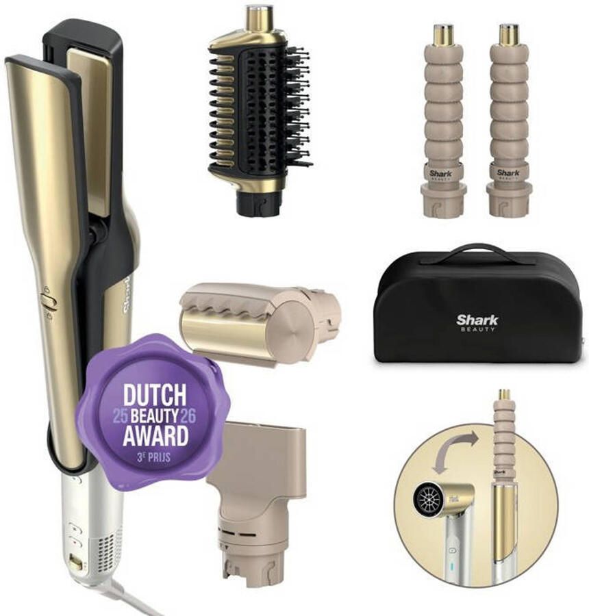 Shark Glam Multistyler 5-in-1 -voor glad steil golvend & krullend haar föhn HD6051SEU