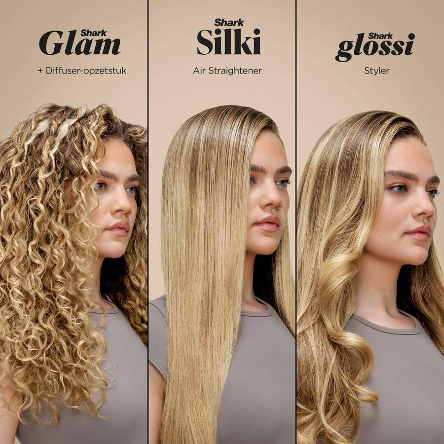 Shark Glam Multistyler 5-in-1 -voor glad steil golvend & krullend haar föhn HD6051SEU - Foto 3