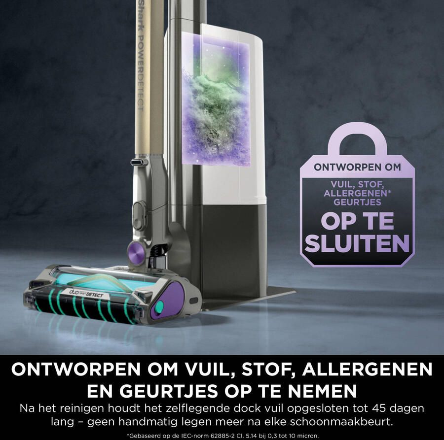 Shark PowerDetect Clean & Empty draadloze steelstofzuiger incl dierenharenborstel - Foto 4