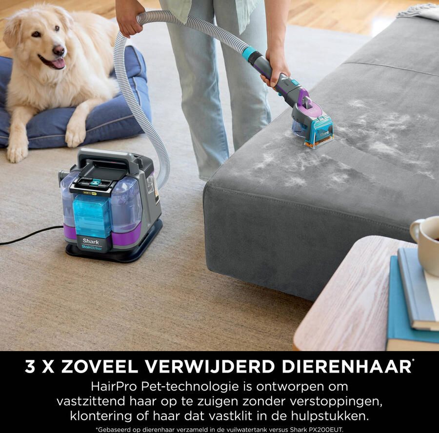 Shark StainStriker HairPro Pet vlekkenreiniger incl. dierenharenmondstuk - Foto 4