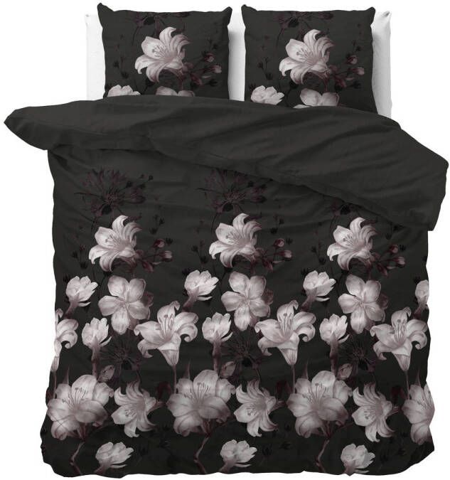 Sleeptime Dark Flower Dekbedovertrek 240 x 200 220 + 2 60 x 70 cm kussenslopen Zwart