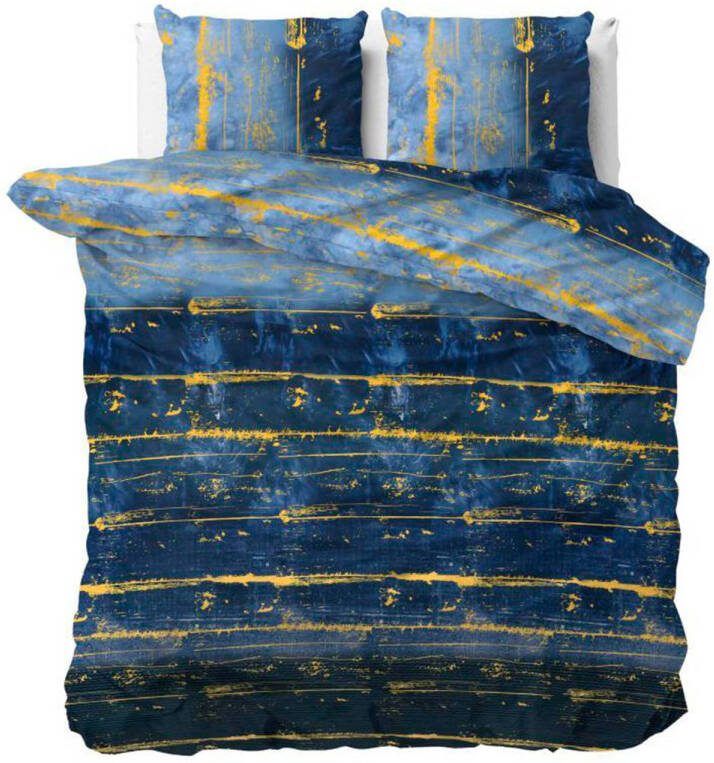 Sleeptime Dekbedovertrek Trendy Scratchy Met knoopsluiting incl. kussenslopen Blauw 2-persoons 200 x 220 cm + 2 slopen