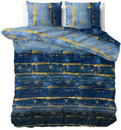 Sleeptime Dekbedovertrek Trendy Scratchy Met knoopsluiting incl. kussenslopen Blauw 2-persoons 200 x 220 cm + 2 slopen