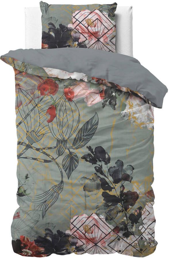 Sleeptime 1-persoons dekbedovertrek 140x220 cm met print groen