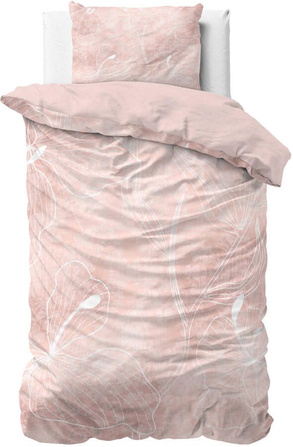 Sleeptime 1-persoons dekbedovertrek 140x220 cm roze