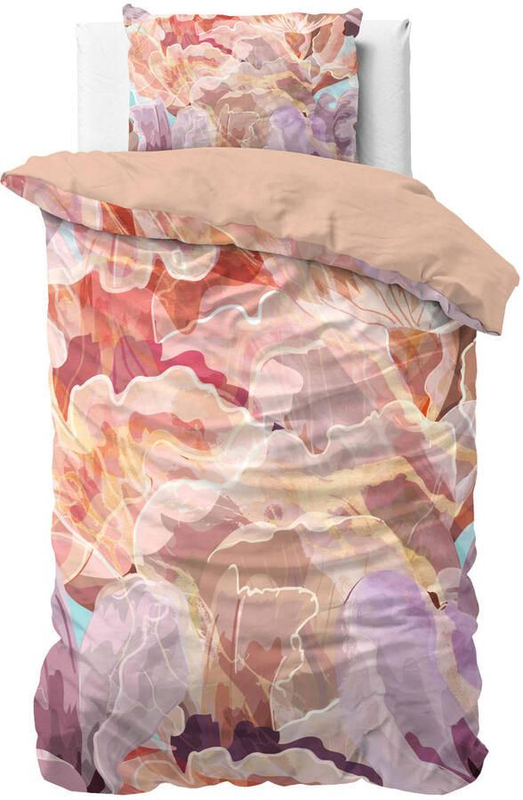 Sleeptime 1-persoons dekbedovertrek met print 140x220 cm roze