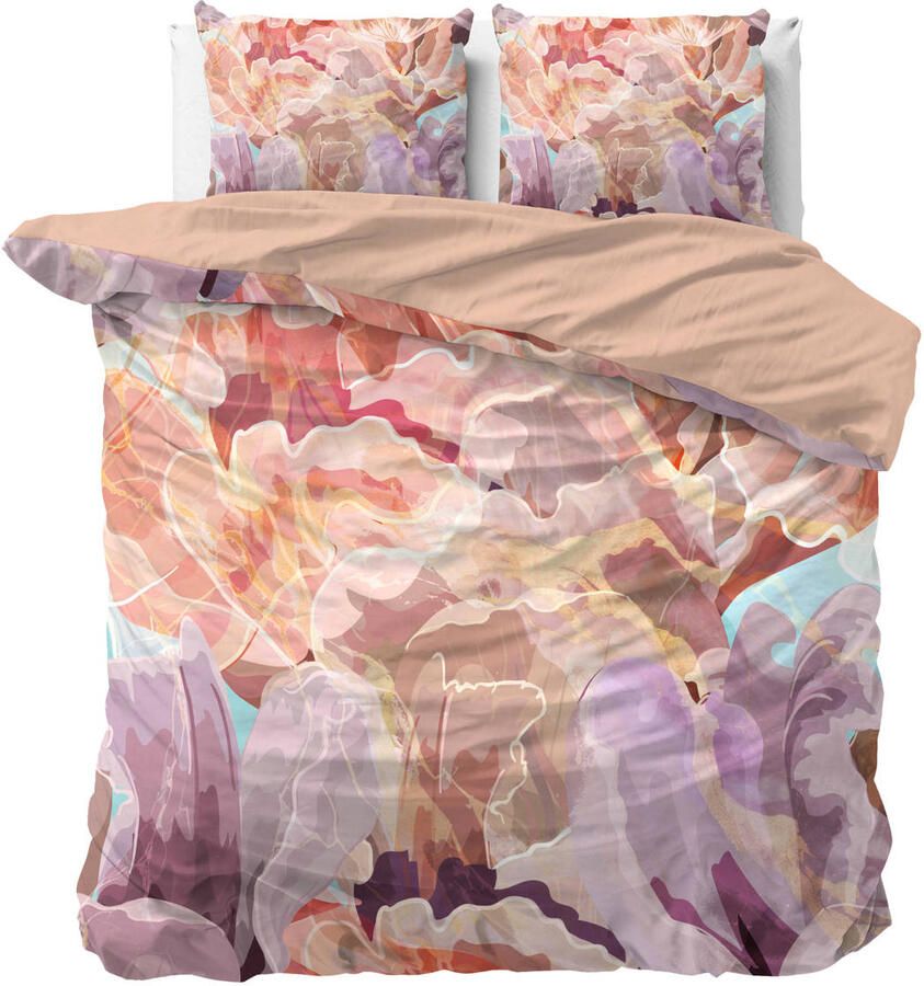 Sleeptime lits-jumeaux dekbedovertrek 240x220 cm met print roze