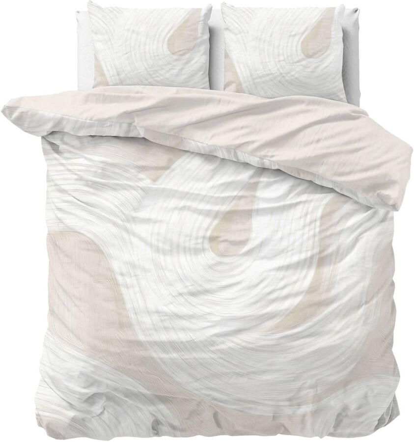 Sleeptime 2-persoons dekbedovertrek met print 200x220 cm zand