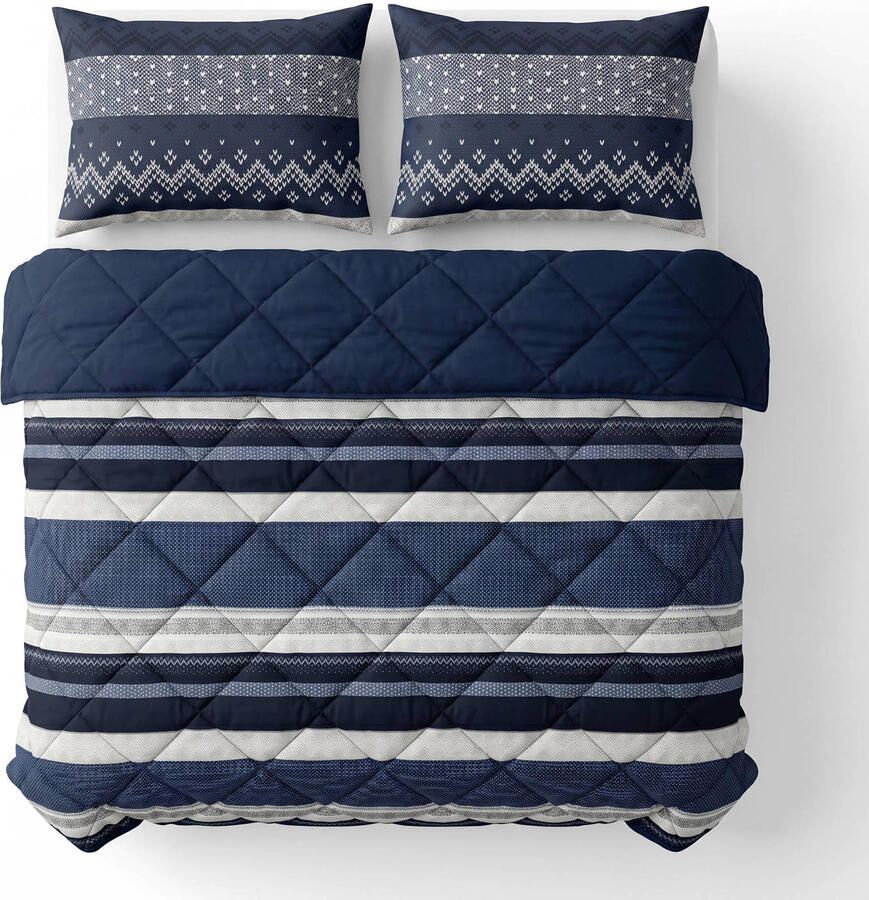 Sleeptime synthetisch zomerdekbed zonder overtrek donkerblauw