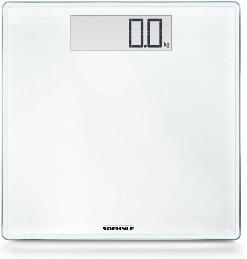 Soehnle personenweegschaal digitaal Style Sense Comfort 100 wit tot 180 kg incl. batterijen