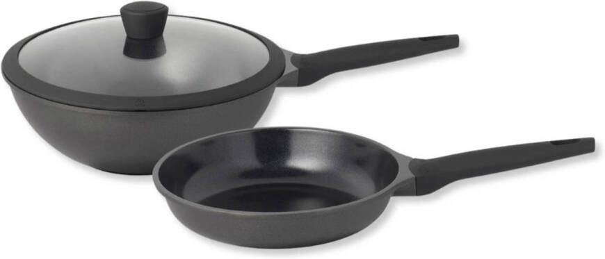 Sola Pannenset Ceramic Deluxe Koekenpan ø 28 cm en Wokpan ø 30 cm keramische anti-aanbaklaag