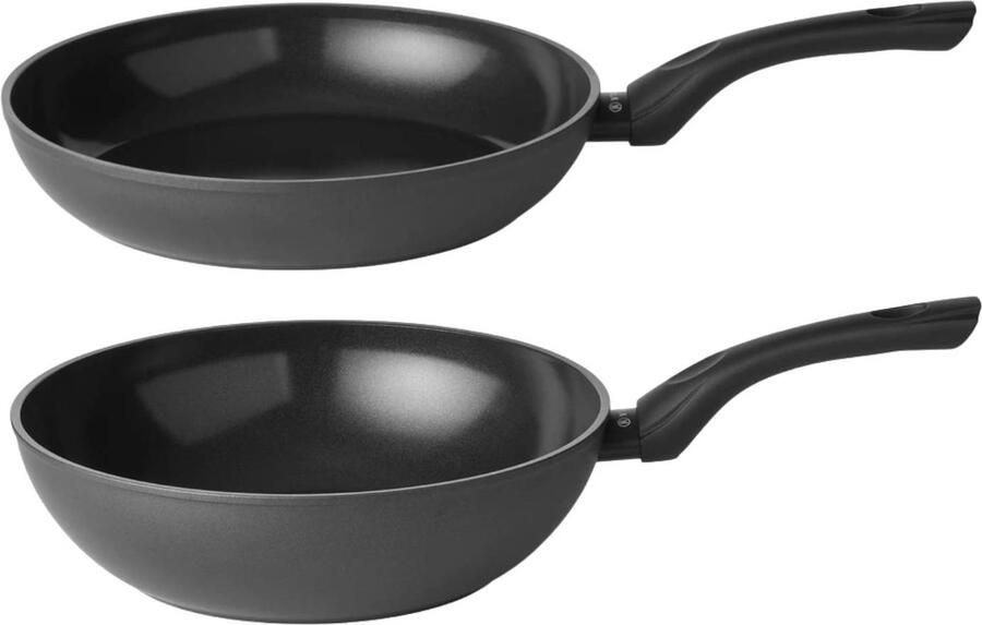 Sola Pannenset Stonehenge 2-Delig Koekenpan ø 28 cm en Wokpan ø 28 cm keramische anti-aanbaklaag