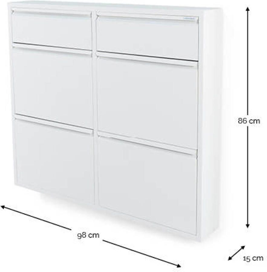 Spinder Design BILLY 6 Schoenenkast Wit - Foto 3