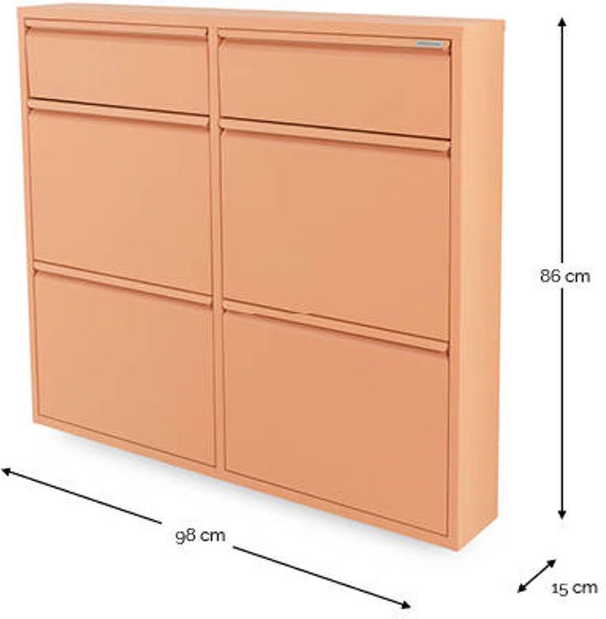 Spinder Design Billy 6 Schoenenkast Clay Terra - Foto 4