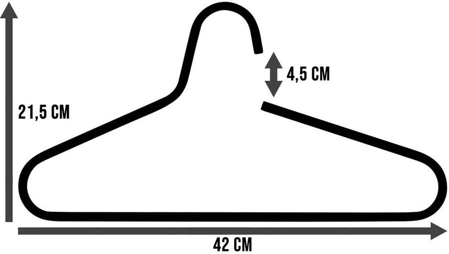 Spinder Design VICTORIE Kledinghangers (set van 5 stuks) Zwart - Foto 2