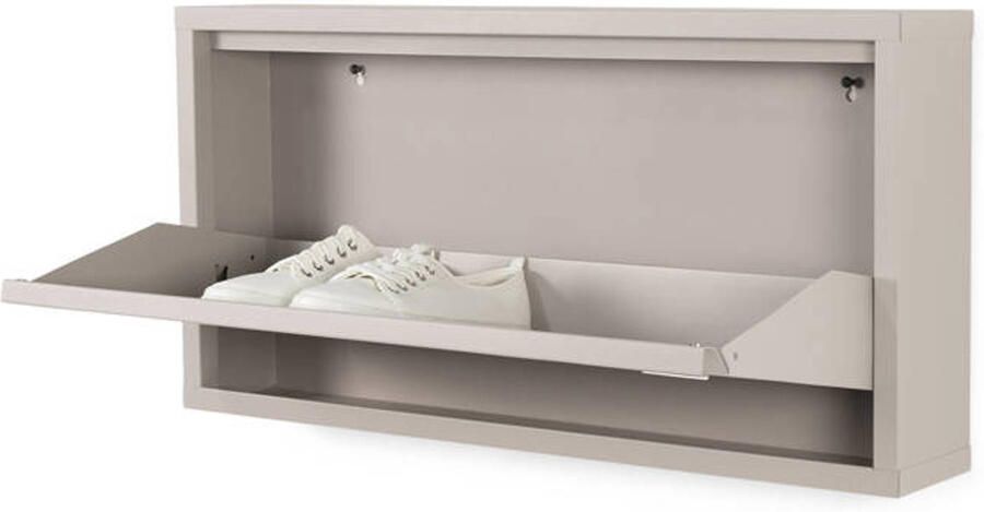 Spinder Design Billy 1 Schoenenkast met 1 vak 75x12 5x37 5 cm Zijdeachtige Taupe - Foto 8