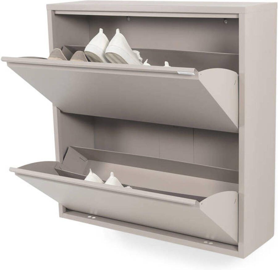 Spinder Design Billy 2 Schoenenkast Silky Taupe