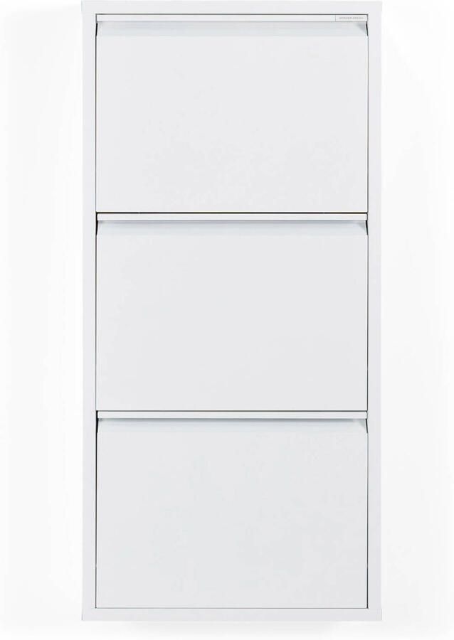 Spinder Design Schoenenkast Billy 3 Wit Metaal 50 x 103 x 15 5 cm Hoogwaardige afwerking - Foto 4