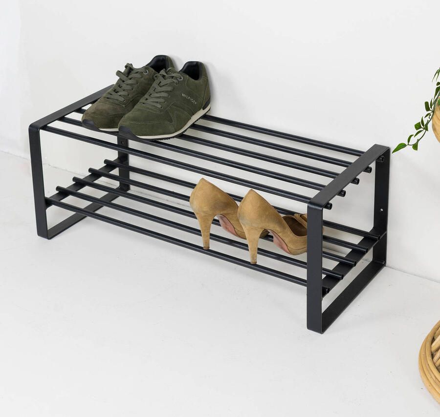 Spinder Design Rex Schoenenrek 70x27x29 cm – Zwart - Foto 3