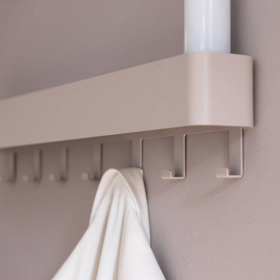 Spinder Design Dax Play 7 Wandkapstok met 7 haken 72x7 5x12 cm Zijdeachtige Taupe - Foto 6