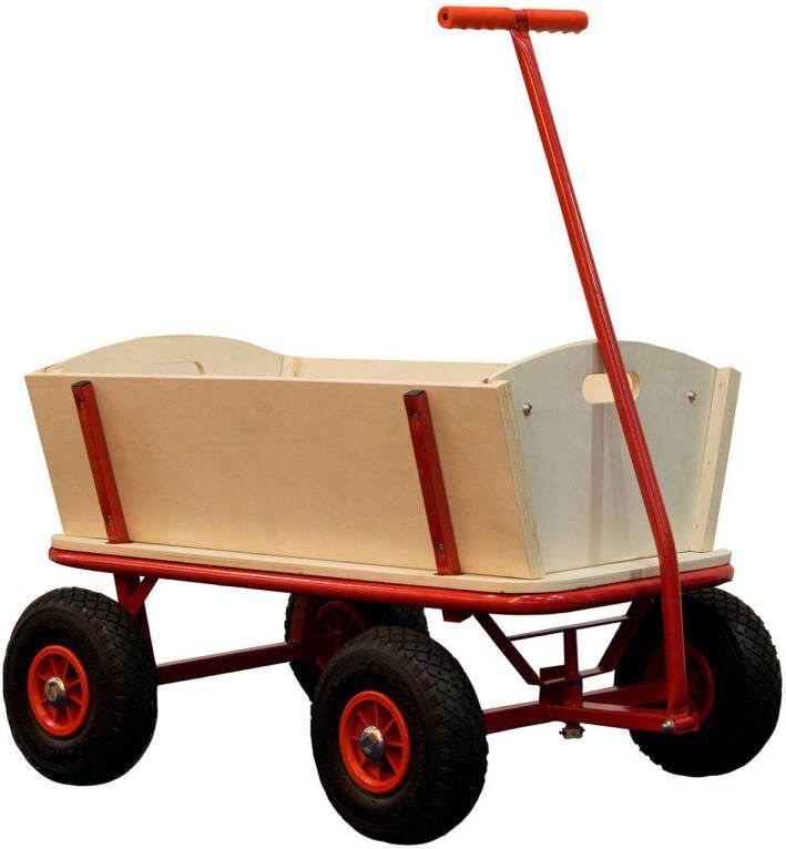 Sunny Billy Beach Wagon Bolderkar Van Blank Hout Bolderwagen Met Luchtbanden