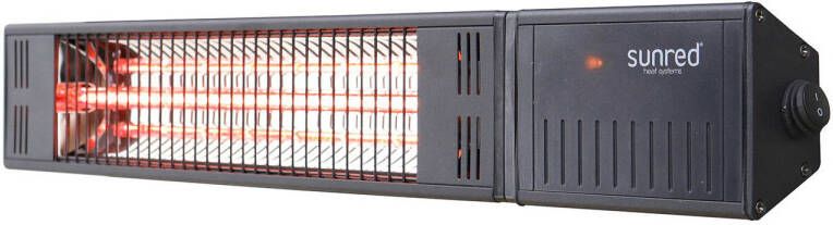 Sunred – Fortuna Ultra lijn Zwart Wand model Terrasverwarmer – Halogeen rosé goud technologie 1500W – ECO – 3 Standen Afstand bestuurbaar Elektrische heater - Foto 8
