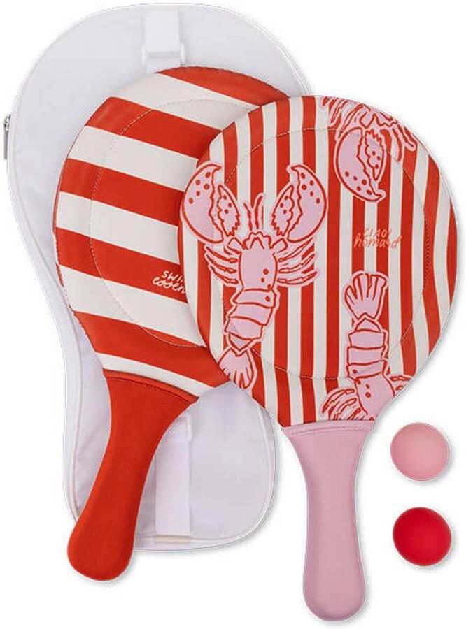 Swim Essentials lobster bay roze strandtennis set (40 cm)