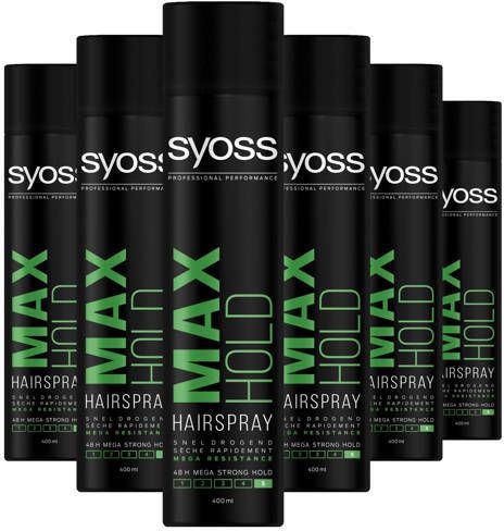 Syoss Max Hold haarspray 6 x 400 ml voordeelverpakking