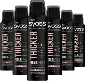 SYOSS Thicker Hair Fiberspray Haarlak 6x 150ml Voordeelverpakking