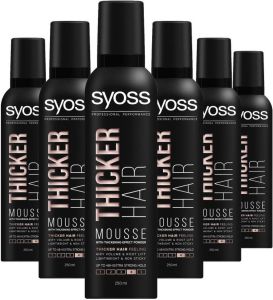 Syoss Thicker Hair Mousse 6 x 250 ml voordeelverpakking