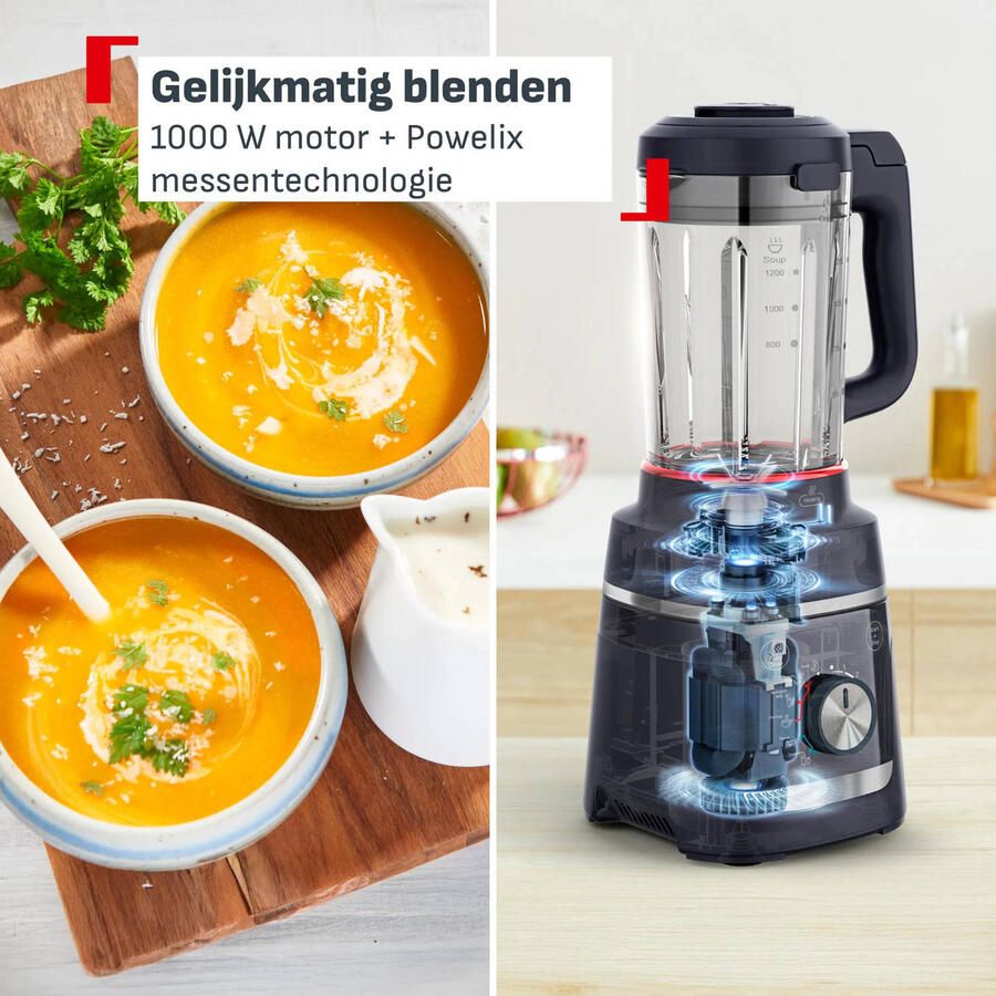 Tefal BL5768 Blendforce Cook + 1 mini chopper Blender Zwart - Foto 4