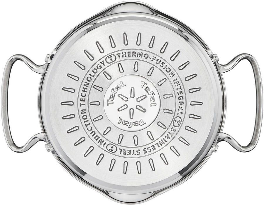 Tefal Duetto+ Kookpannenset 4 delig RVS met glazen deksels
