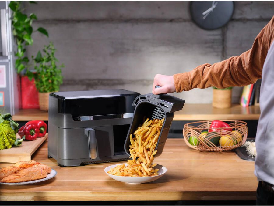 Tefal Easy Fry & Grill Dual 8 3L EY905B air fryer met dubbele lades - Foto 5