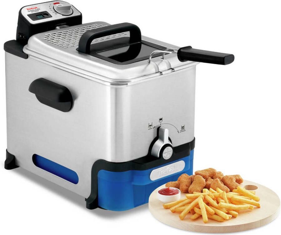 Tefal Friteuse FR8040 Oleoclean Pro Inox & Design Capaciteit: 1 2 kg uitneembaar oliereservoir automatische olie vet filtering timer thermostaat knapperige patat - Foto 2