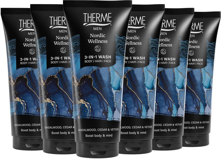Therme Men Nordic Wellness 3-in-1 Wash 6 x 200 ml