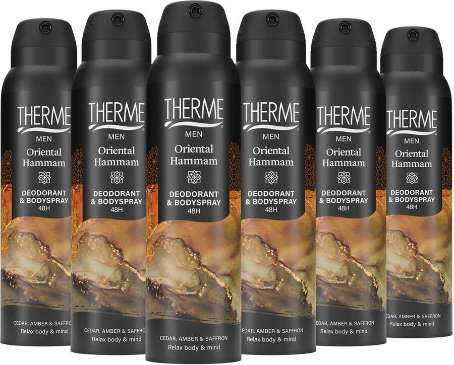 Therme Men Deodorant & Bodyspray 6 x 150 ml