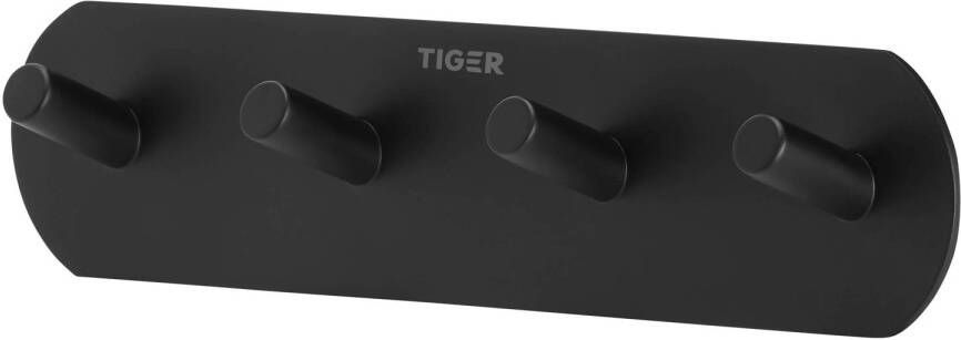 Tiger handdoekhaak Rondo (4 haken) zwart