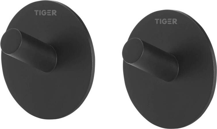 Tiger handdoekhaak Rondo (set van 2) zwart