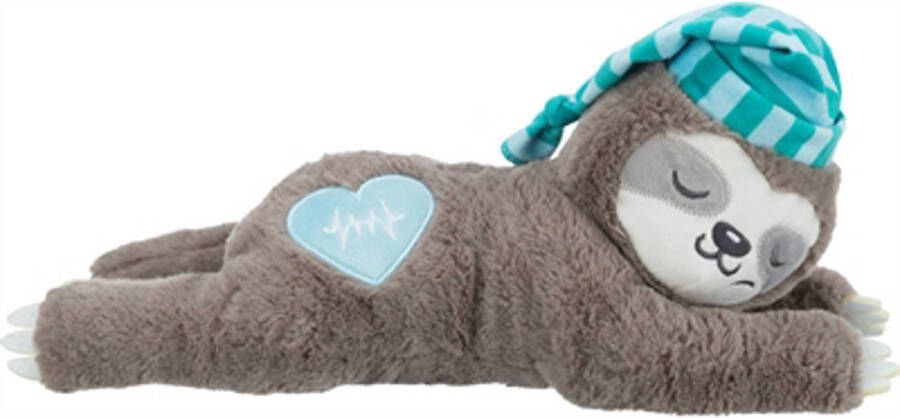 Trixie puppy hondenknuffel met hartslag simulator Luiaard Grijs 34 cm