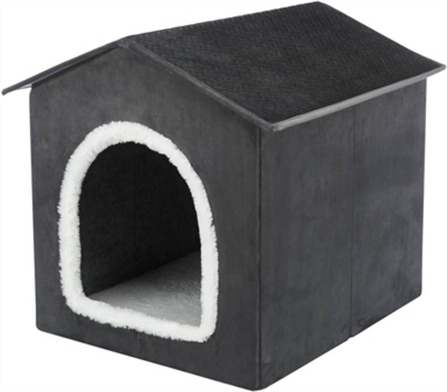 Trixie hondenmand kattenmand Huis Livia Grijs Wit 50 x 50 x 54 cm