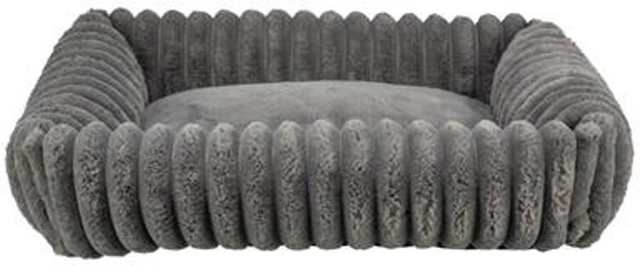 Trixie Hondenmand Lonni Ribfluweel Hoekig Grijs 80X60 cm