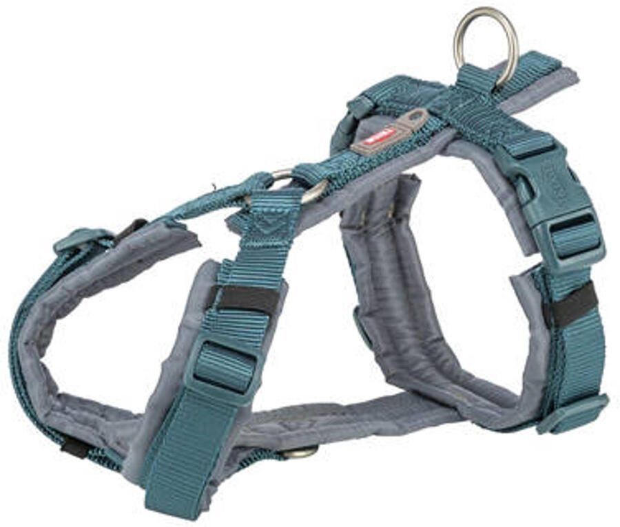 Trixie Hondentuig Premium Trekking Petrol Blauw Grafiet Grijs 44-53X2 cm